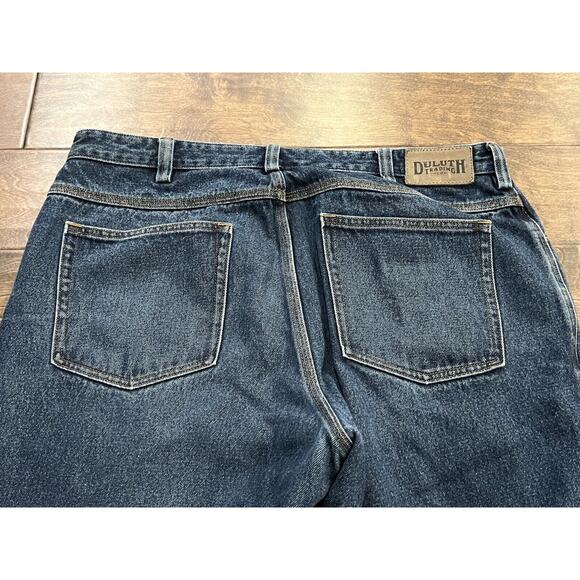 Duluth Trading Co Mens Blue Denim Jeans Size 38x32 100% Cotton 3237-18 - Picture 4 of 12